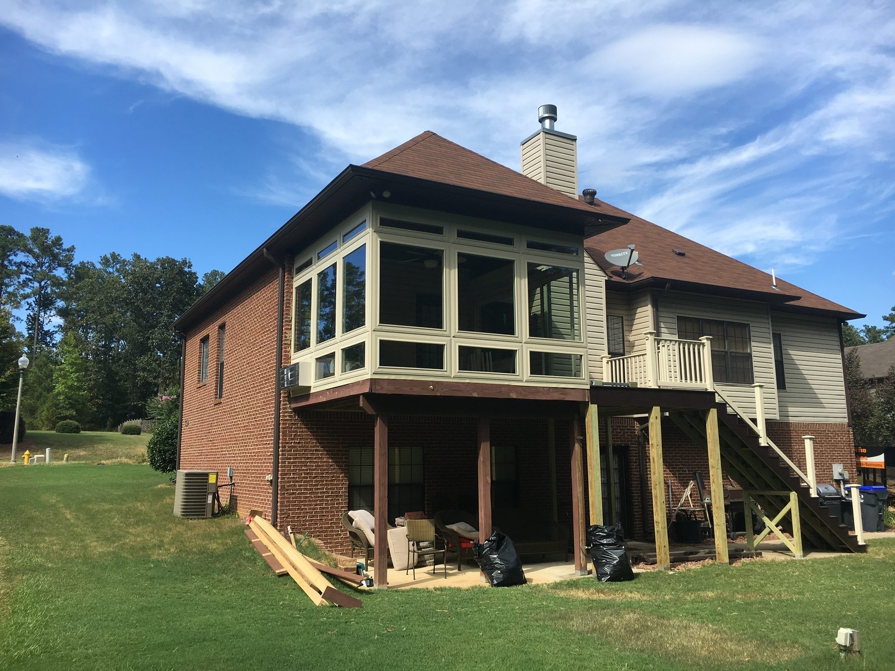 Glazed sunroom after the conversion