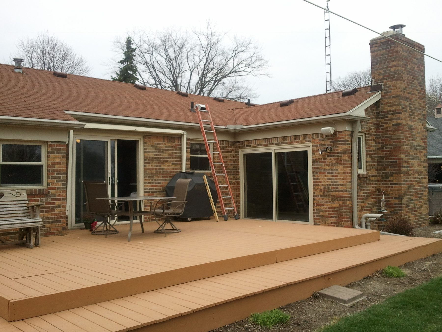 Open deck before the sunroom was added