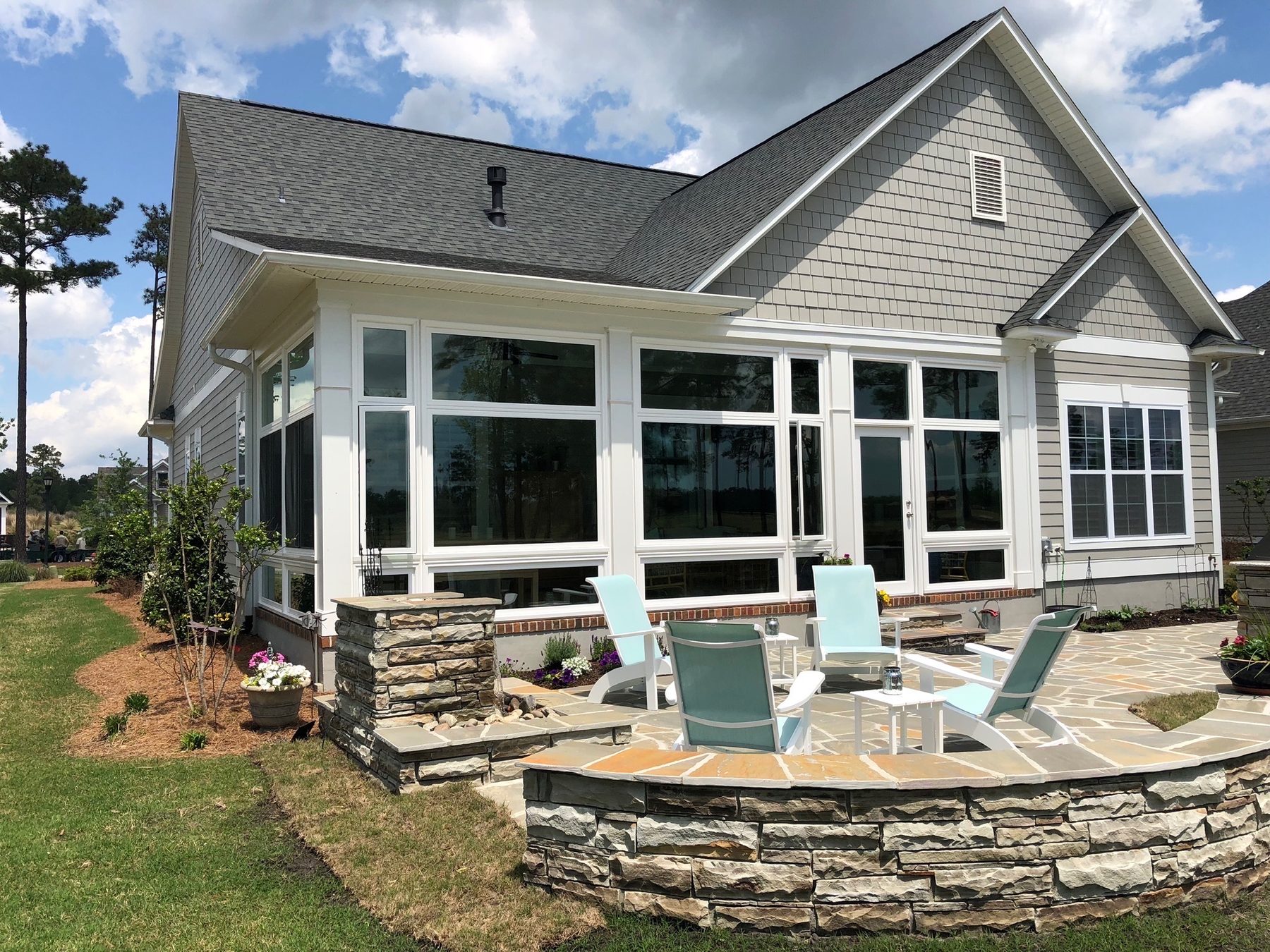 Finished glazed room on the same house