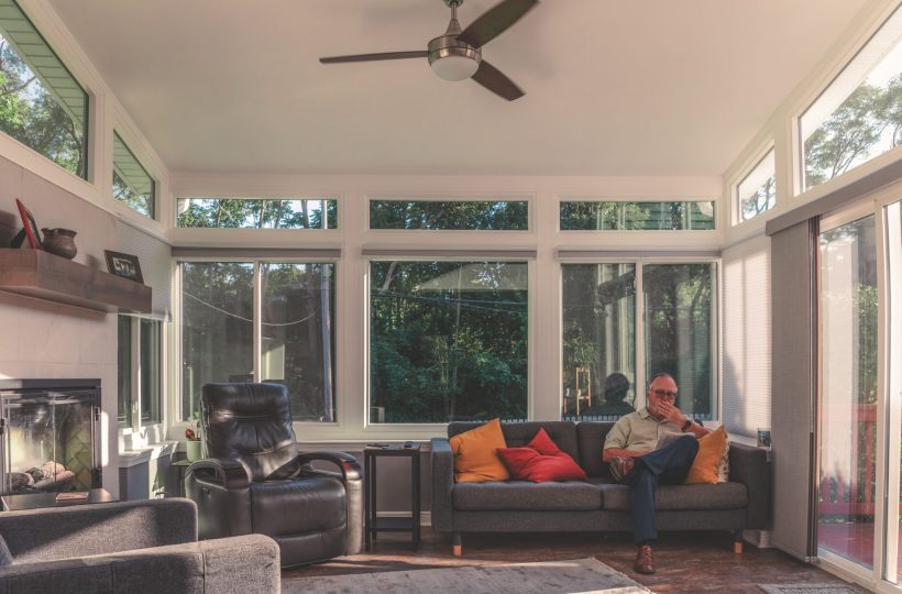 Glass sunroom living space by Serene Sunrooms in the GTA
