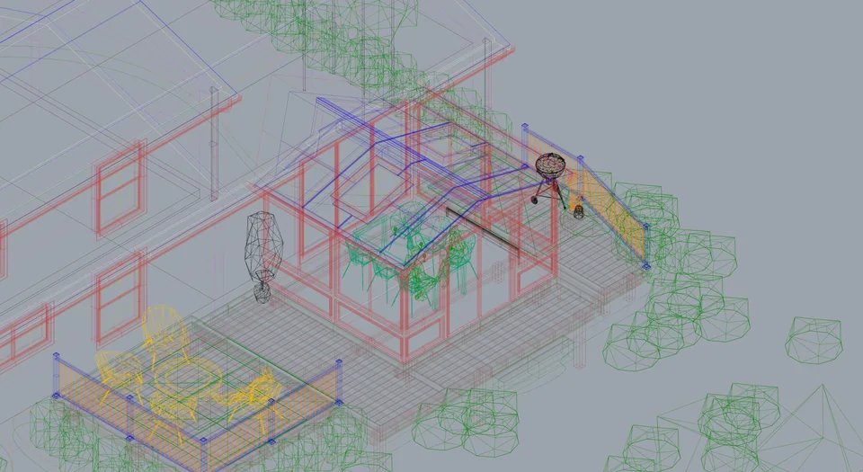3D structural model of the sunroom